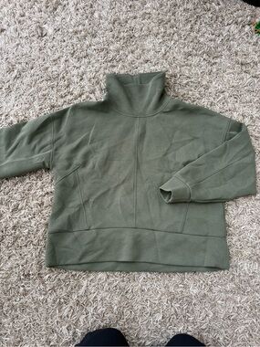 Calla Olive Mock Neck Pullover Sweater